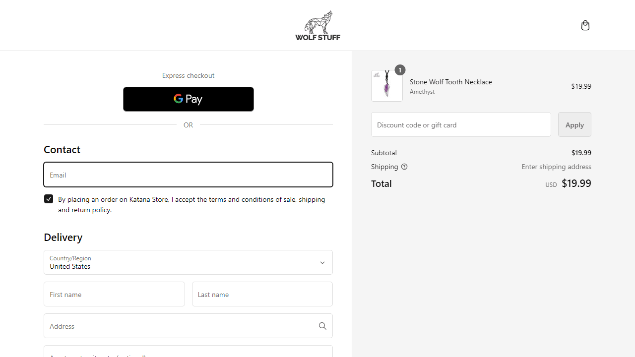 How to apply Wolf Stuff coupon code